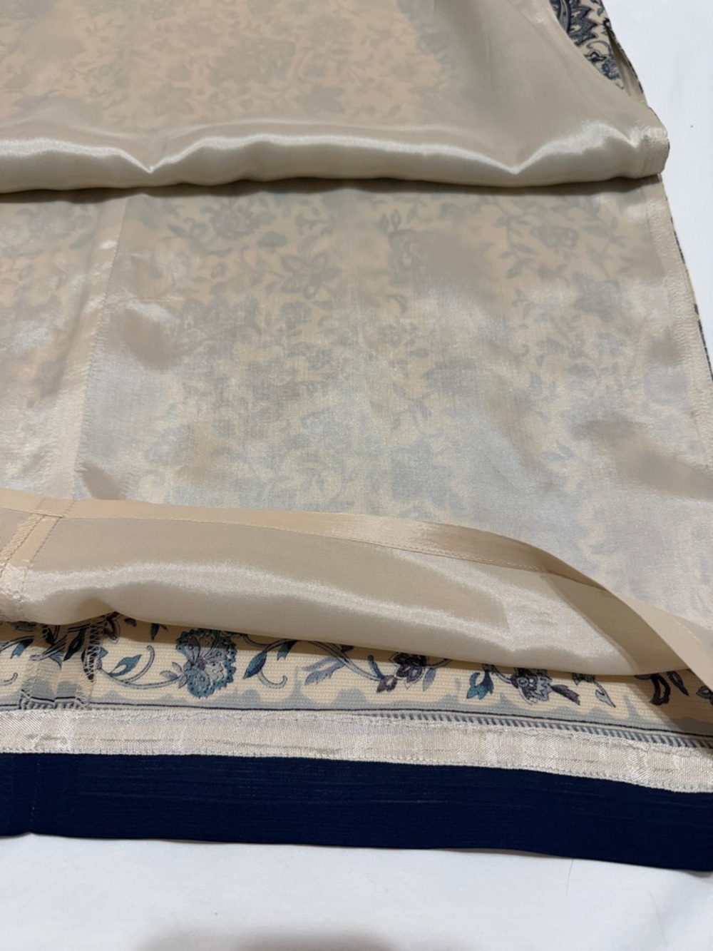 Talbots Floral Paisley Midi Skirt with Side Slits 100% Silk size 12 New - Picture 9 of 9